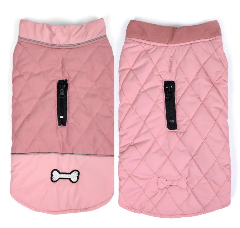 Quilted Double-Sided Waterproof Jacket for Dogs