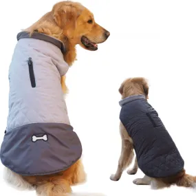 Quilted Double-Sided Waterproof Jacket for Dogs