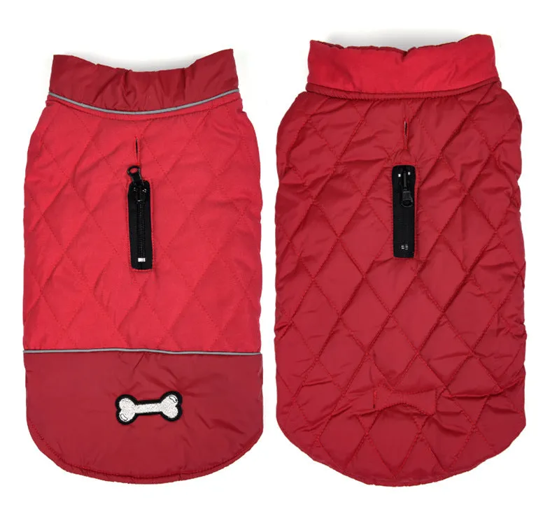 Quilted Double-Sided Waterproof Jacket for Dogs