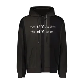 "SPLICED TEXT" HOODIE