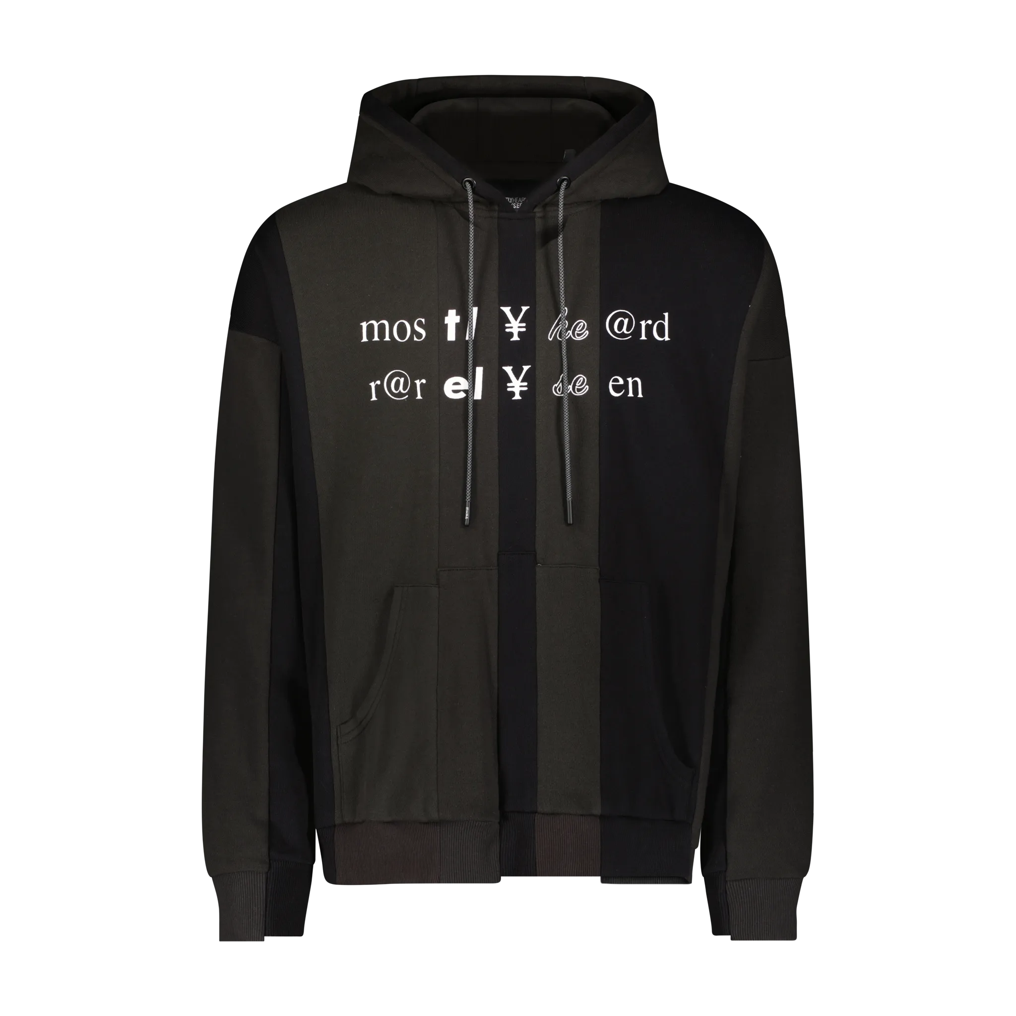 "SPLICED TEXT" HOODIE