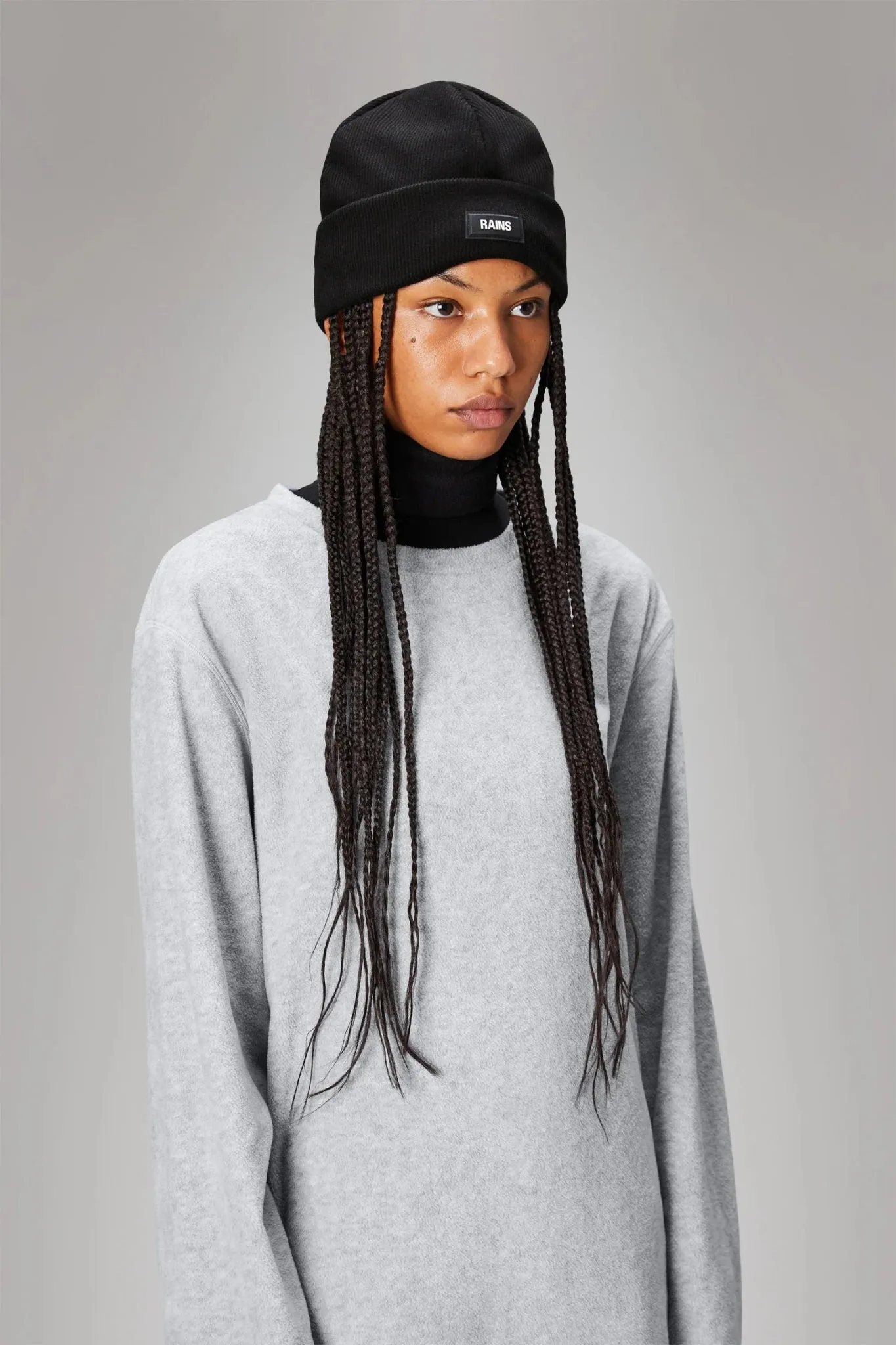 RAINS RIBBED Fleece Beanie T1