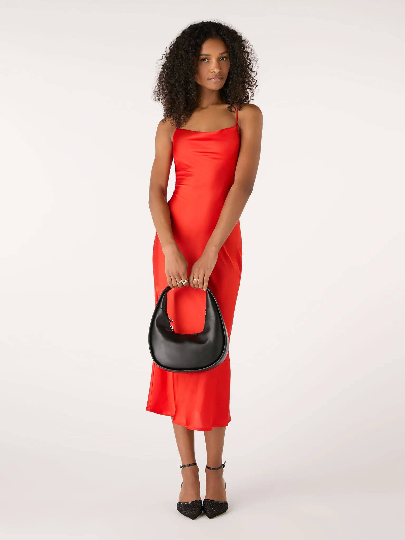 Riviera Midi Dress in Red