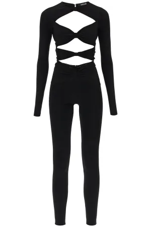 Roberto cavalli long-sleeved jumpsuit with cut-outs