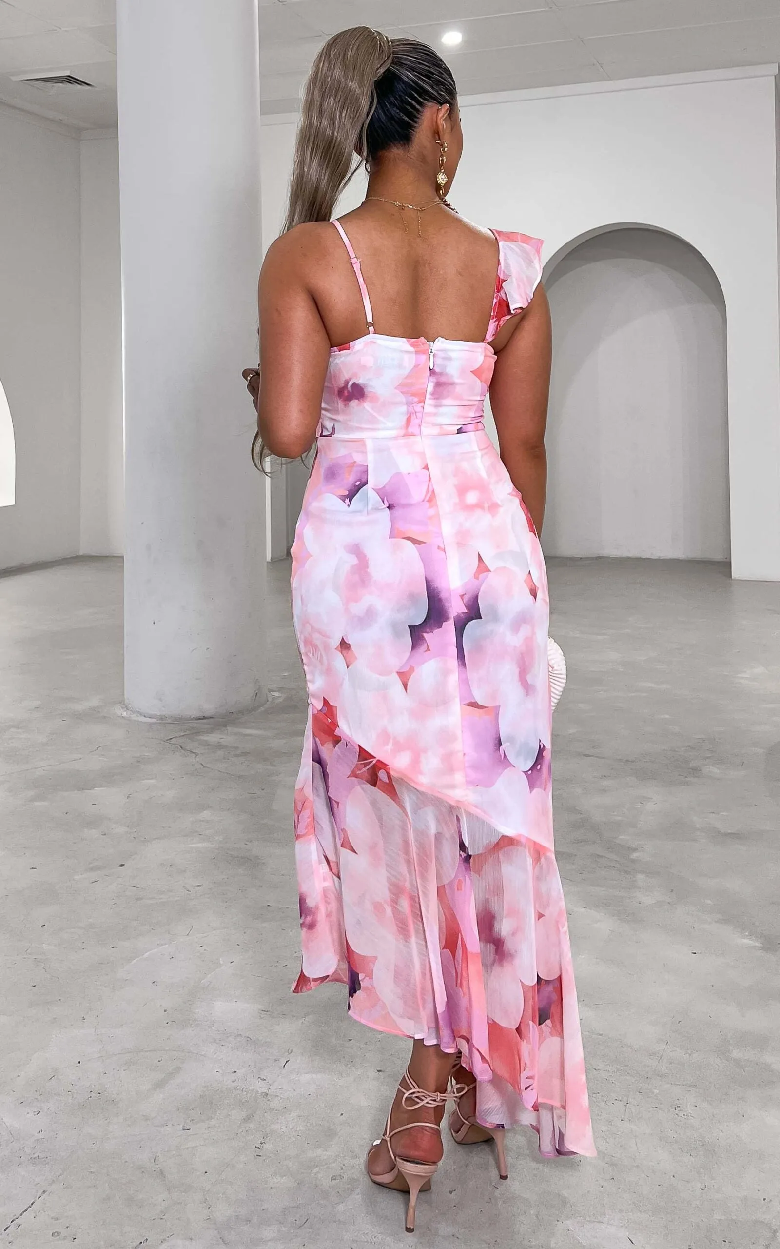 Romme Maxi Dress - Pink Floral