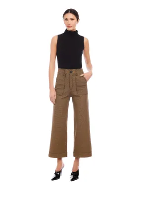 RYLEE HOUNDSTOOTH CROP PANTS