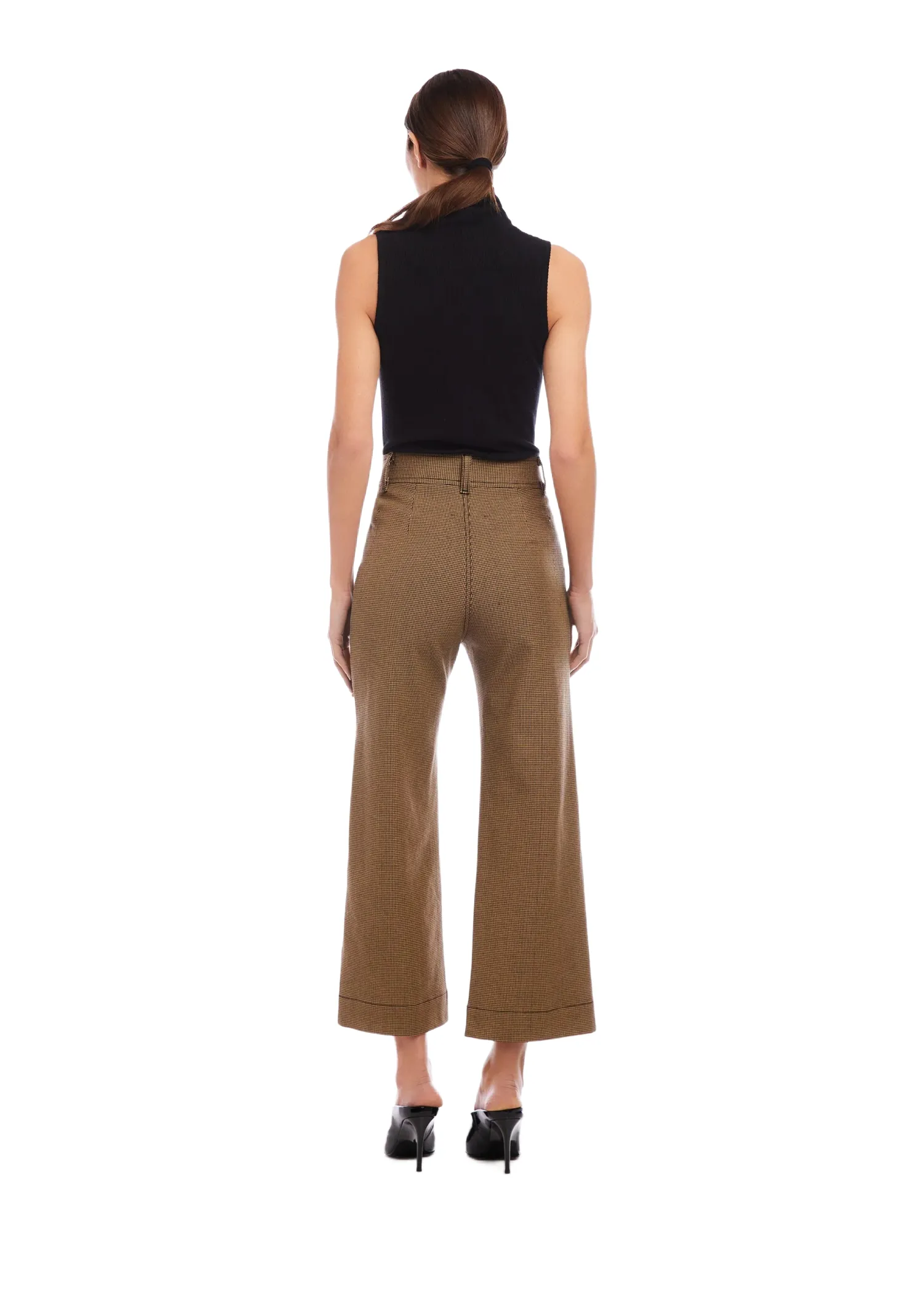 RYLEE HOUNDSTOOTH CROP PANTS