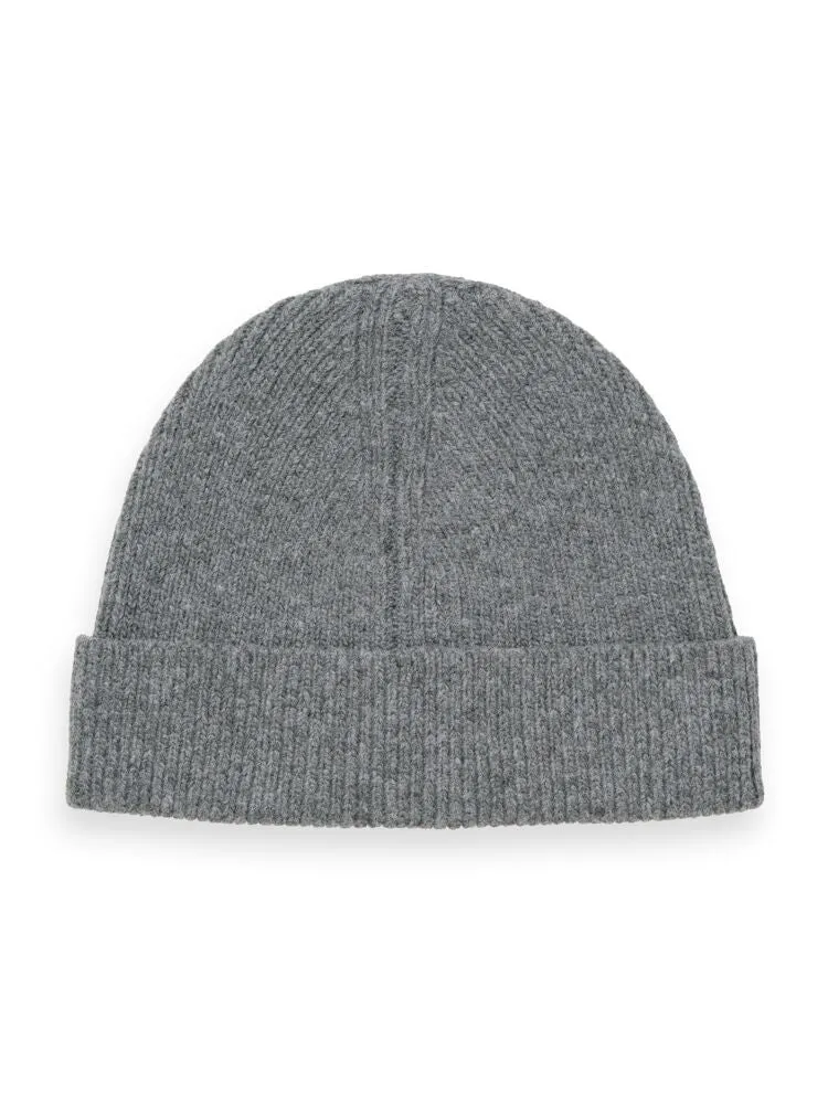 SCOTCH&SODA - WOOL-ALPACA BLEND RIB KNIT BEANIE 174632