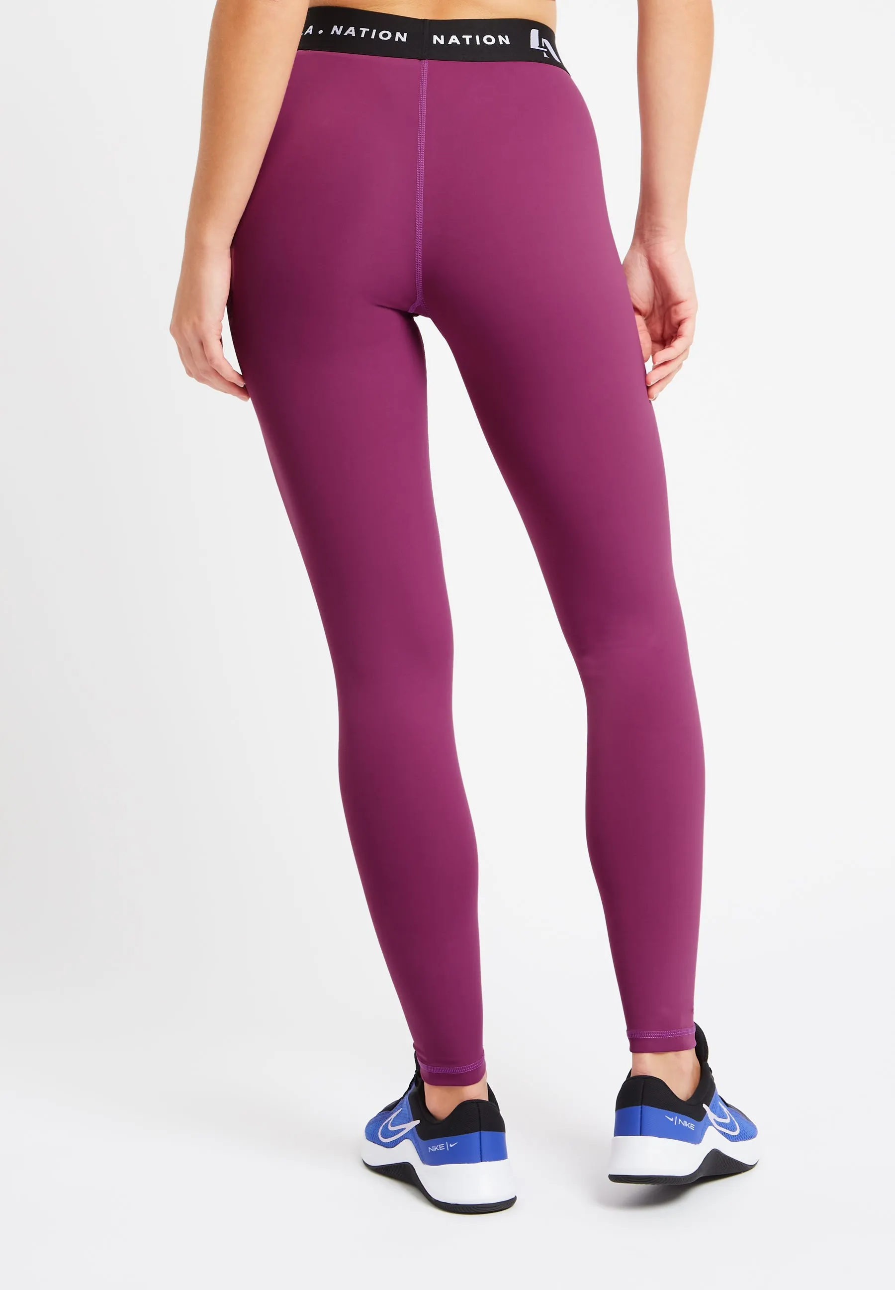 Signature High Waisted Full Length Leggings-Purple