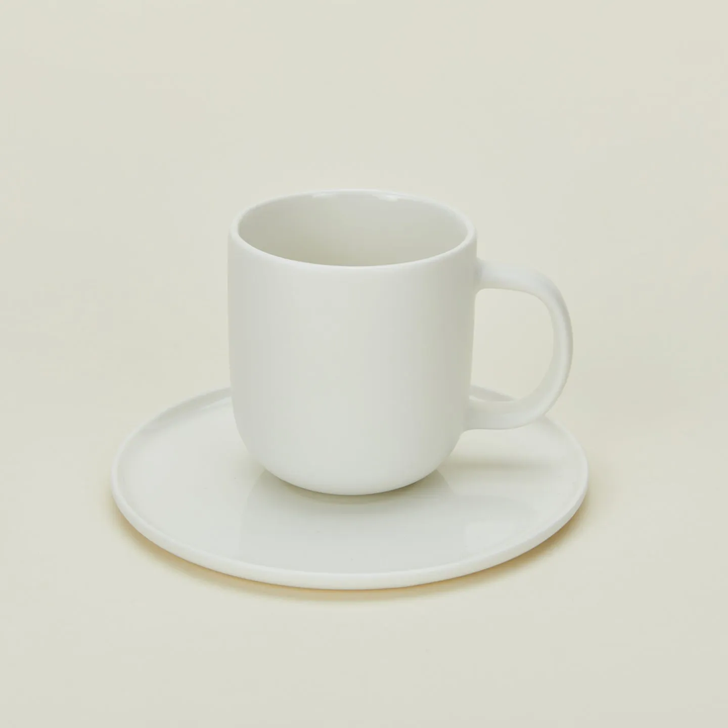 Simple Porcelain Espresso Mugs, Set of 2