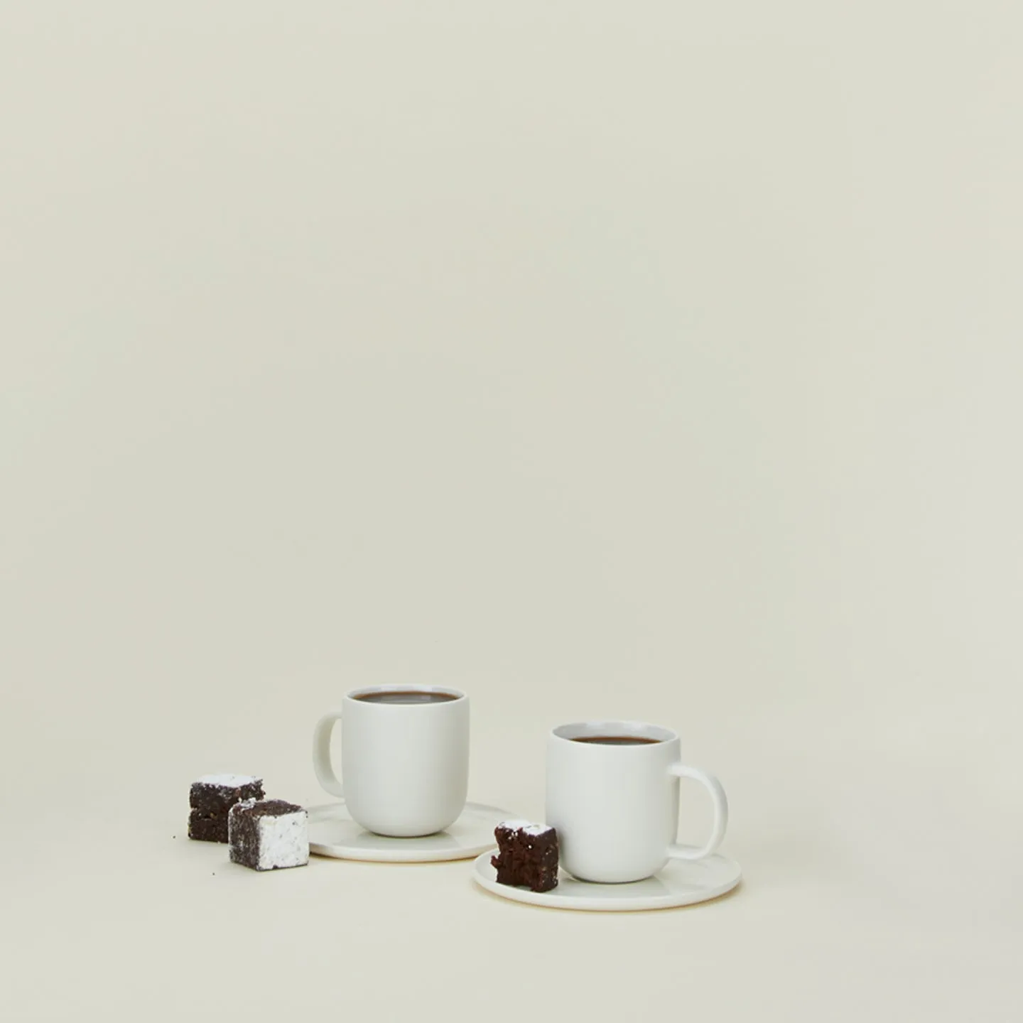 Simple Porcelain Espresso Mugs, Set of 2