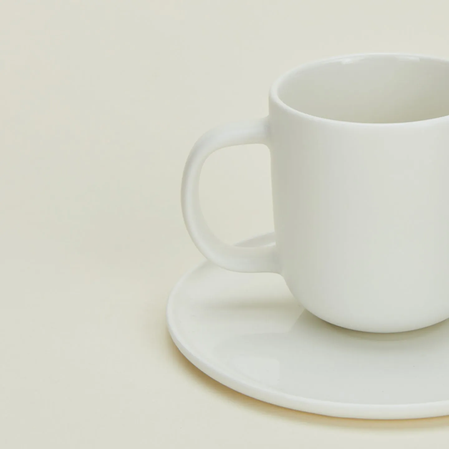 Simple Porcelain Espresso Mugs, Set of 2