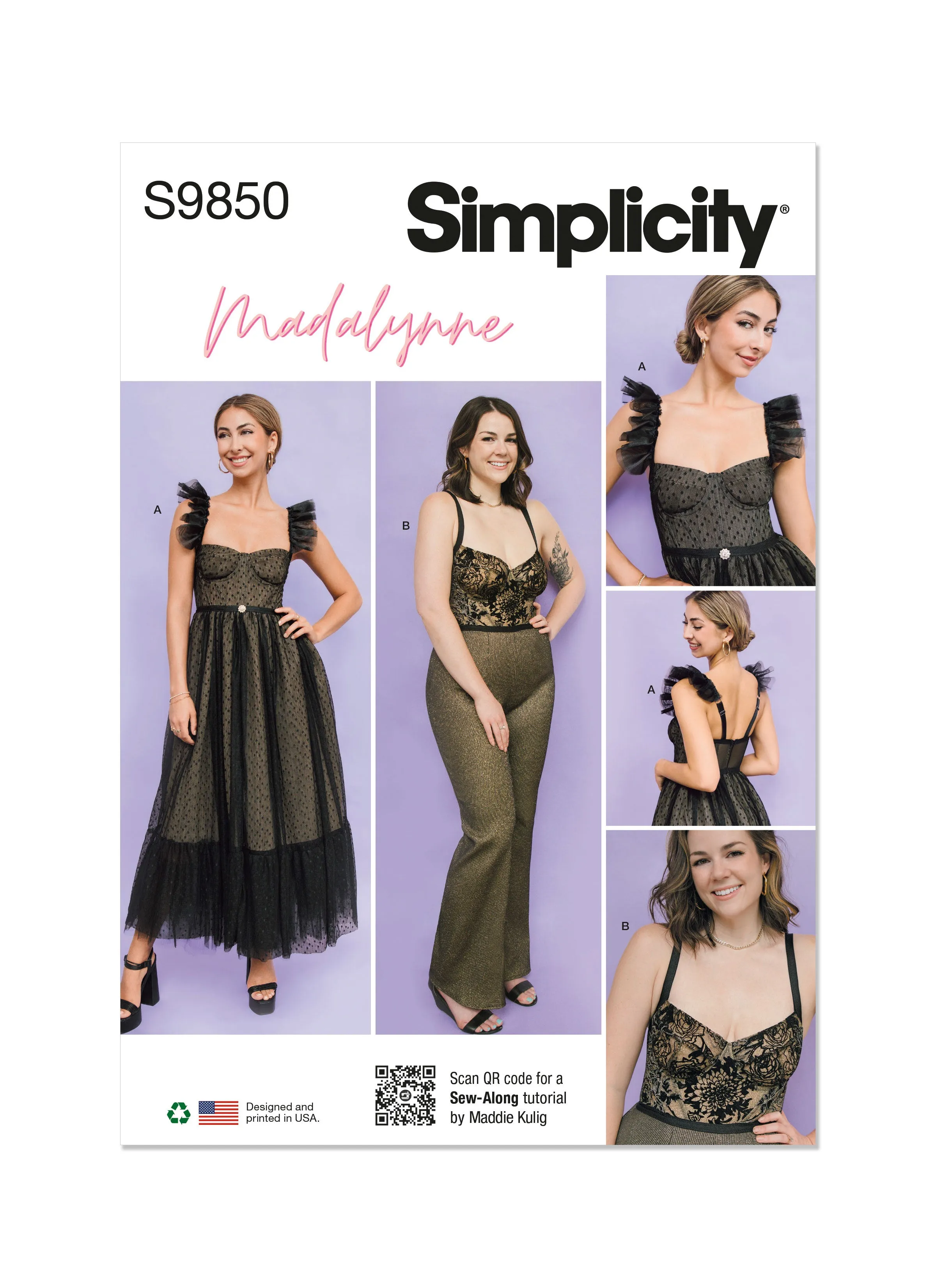 Simplicity Pattern S9850 Misses' Plus Size Dress