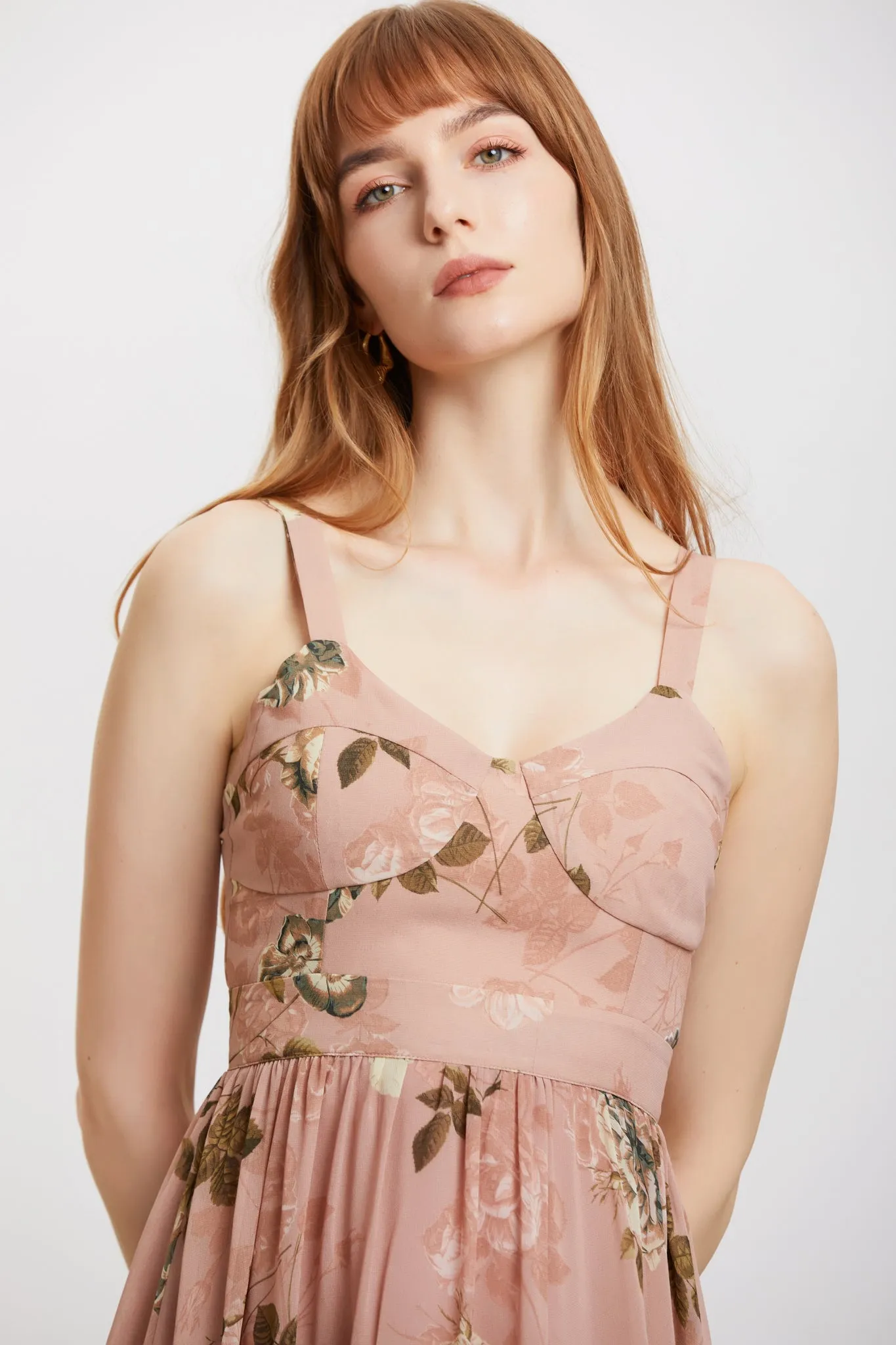 Since Then | Rose Sweetheart Mixi Dress