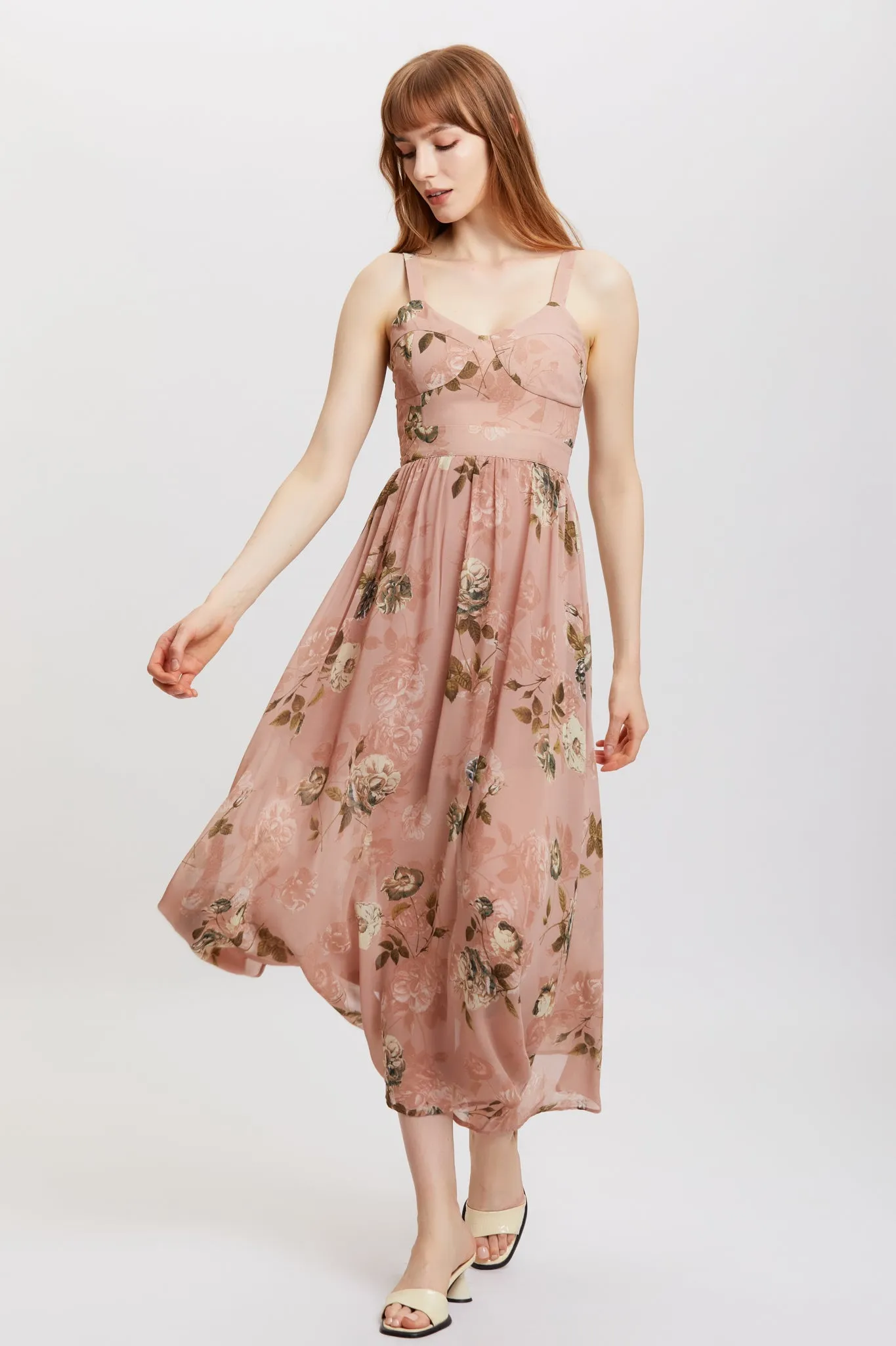 Since Then | Rose Sweetheart Mixi Dress