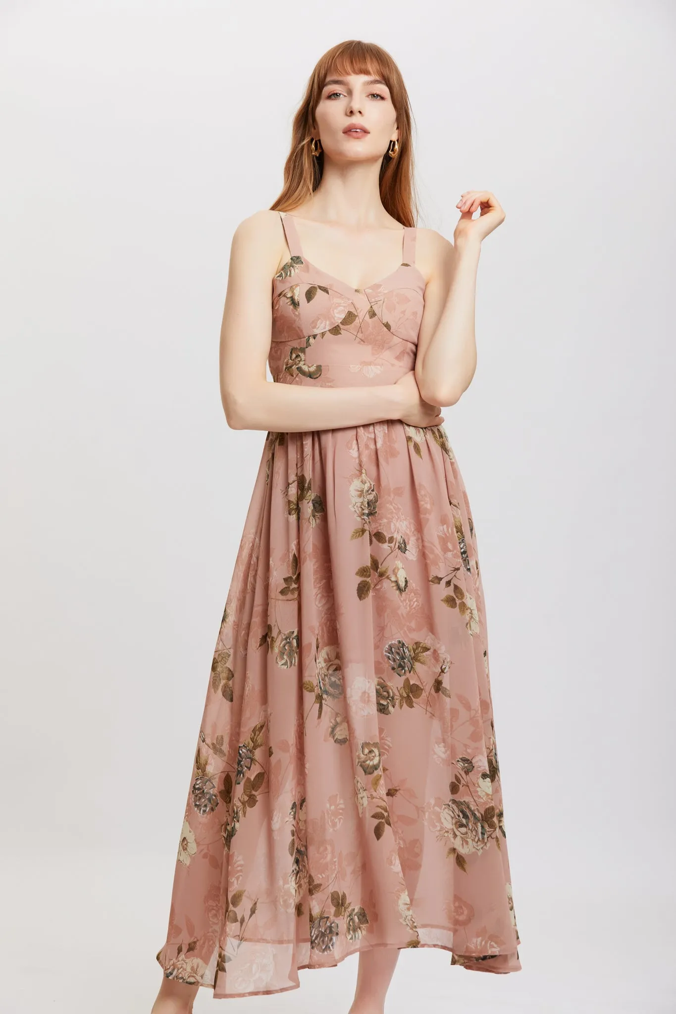 Since Then | Rose Sweetheart Mixi Dress