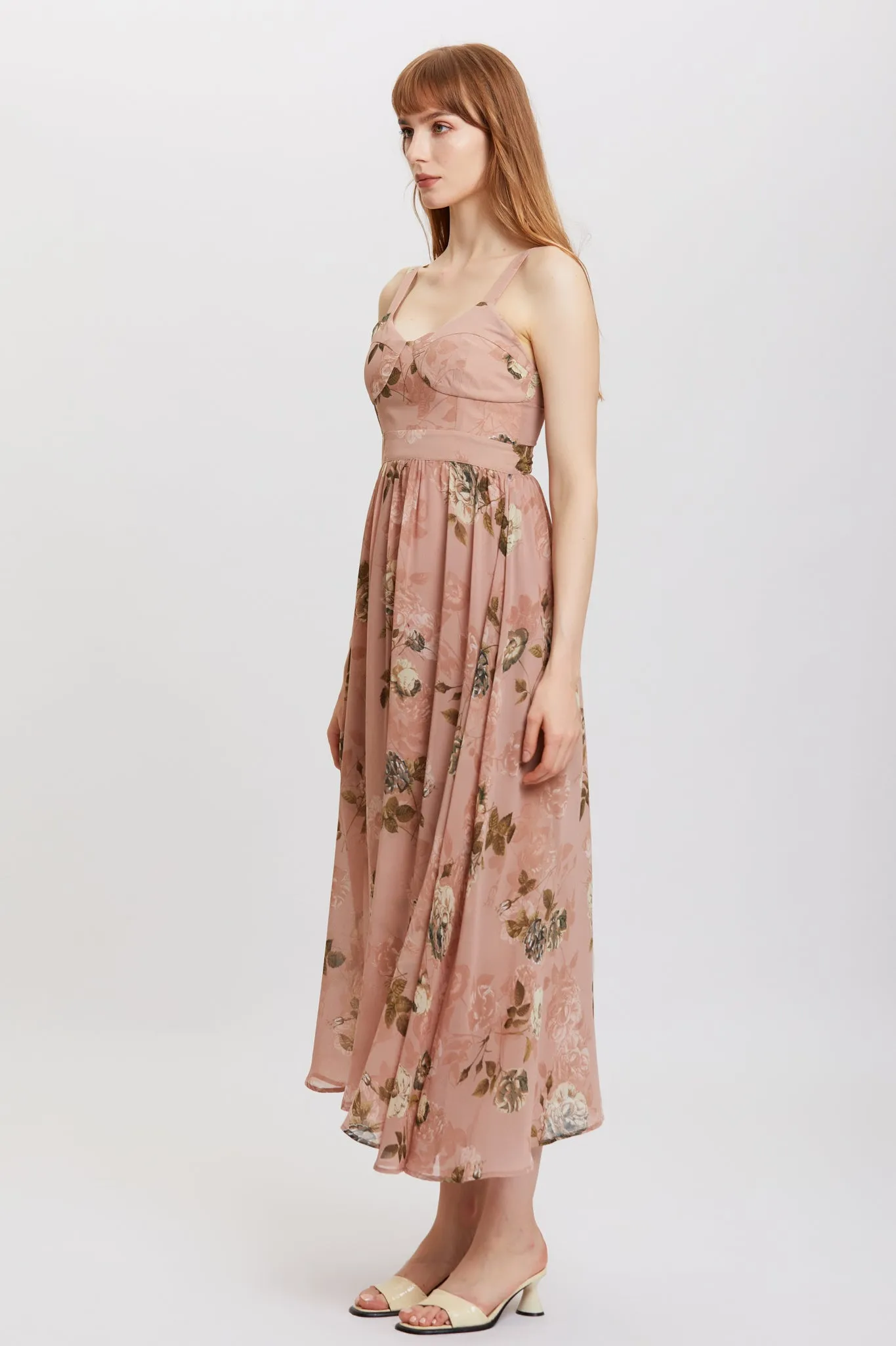 Since Then | Rose Sweetheart Mixi Dress