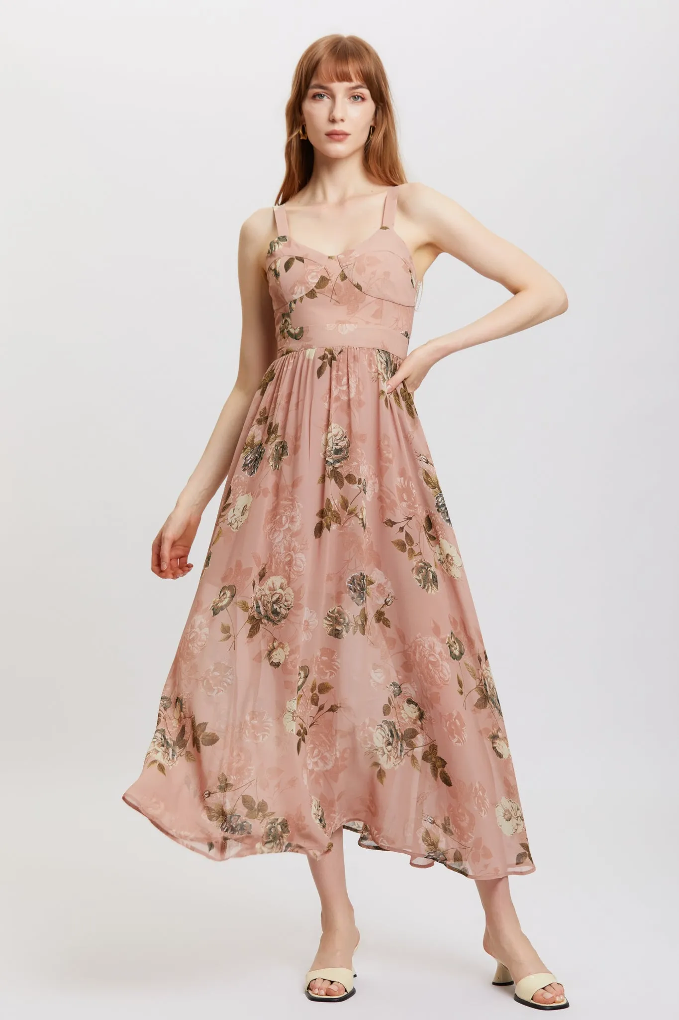 Since Then | Rose Sweetheart Mixi Dress