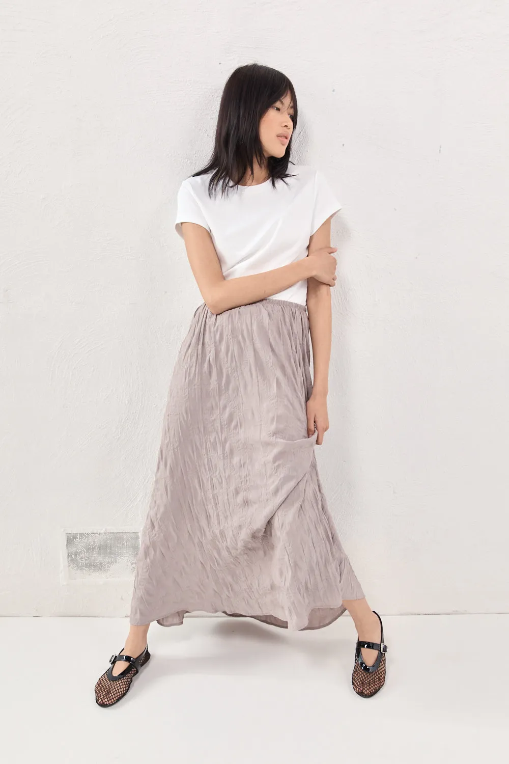 Solara Midi Skirt Smoke