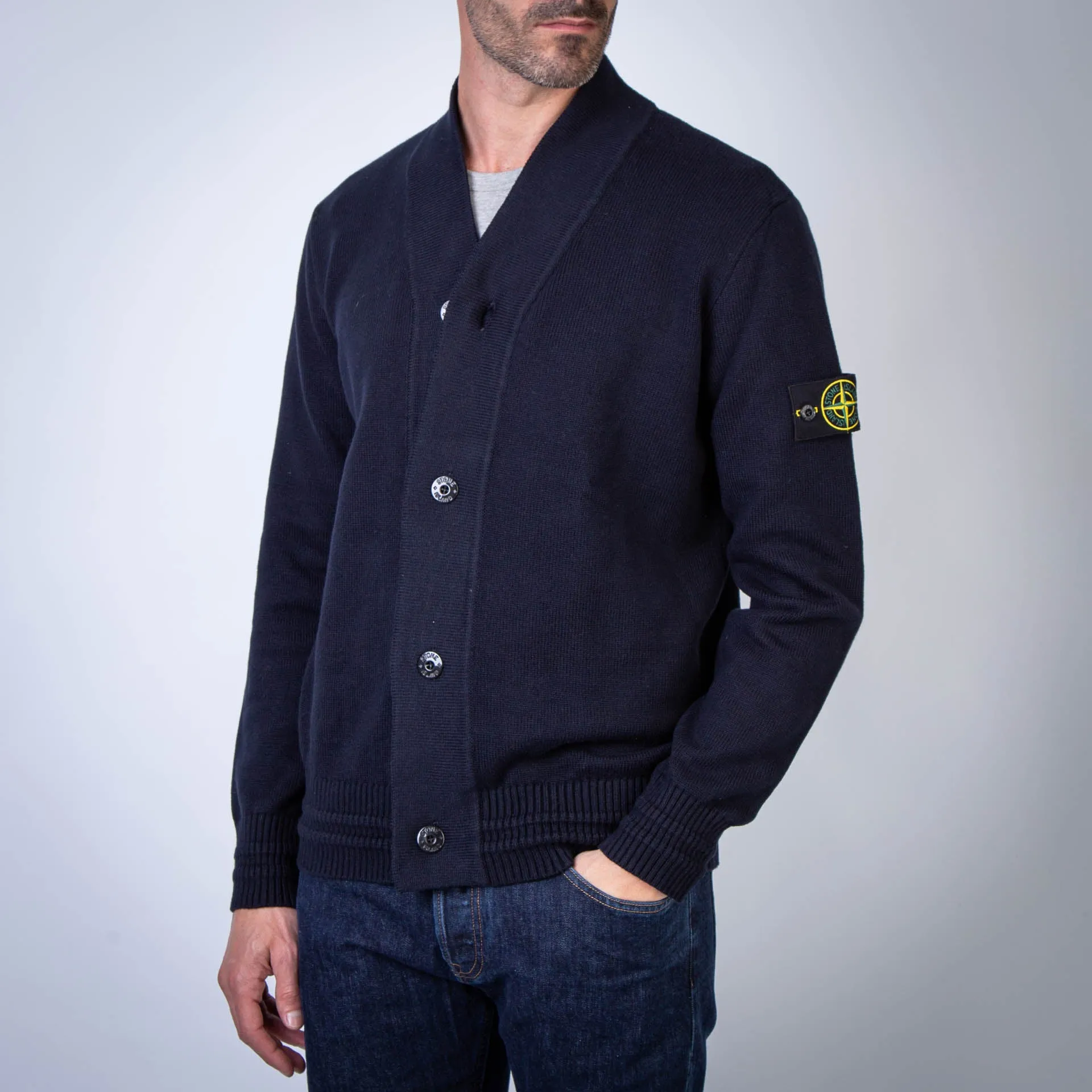 STONE ISLAND CARDIGAN 8115556A2 V0020 BLUE