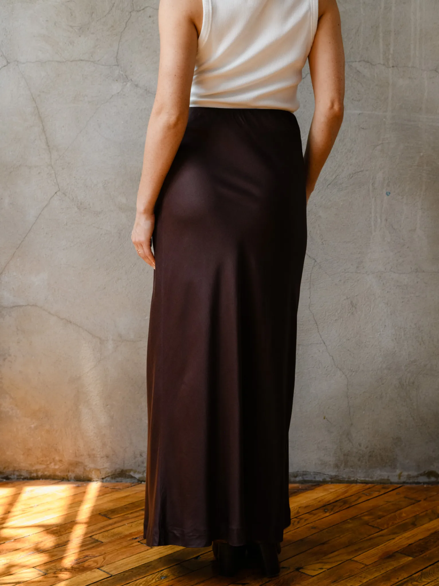 Stoni Column Skirt - Sepia