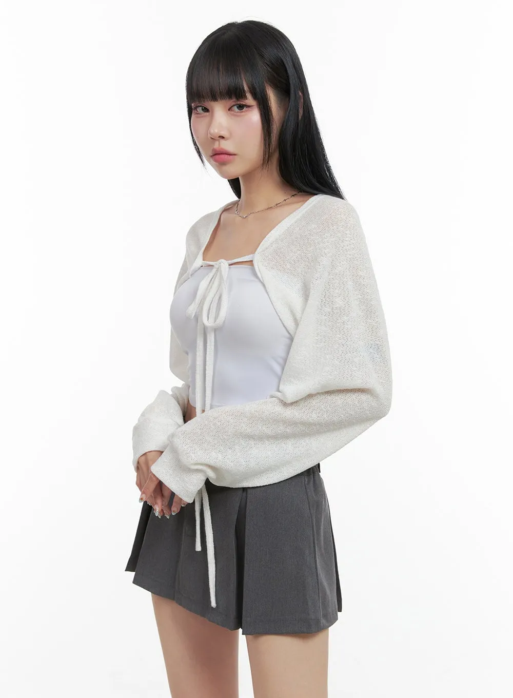 Strap Bolero Knit Cardigan OS409