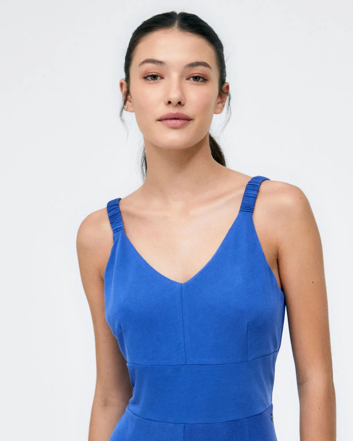 Surkana jumpsuit with straps blue