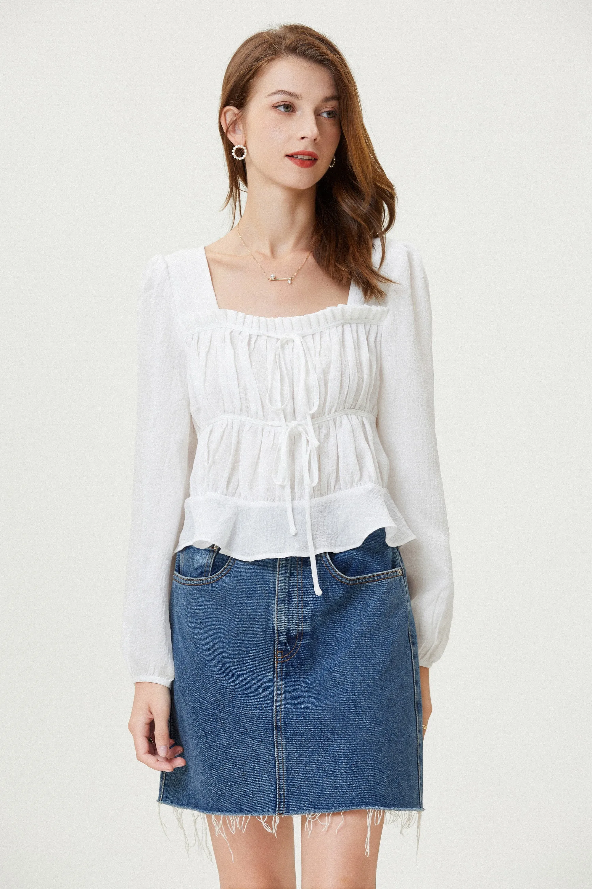 Sylphide | White Viviana Tie Top