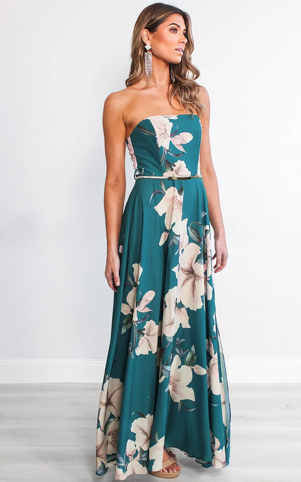 Tamra Maxi Dress - Green Floral