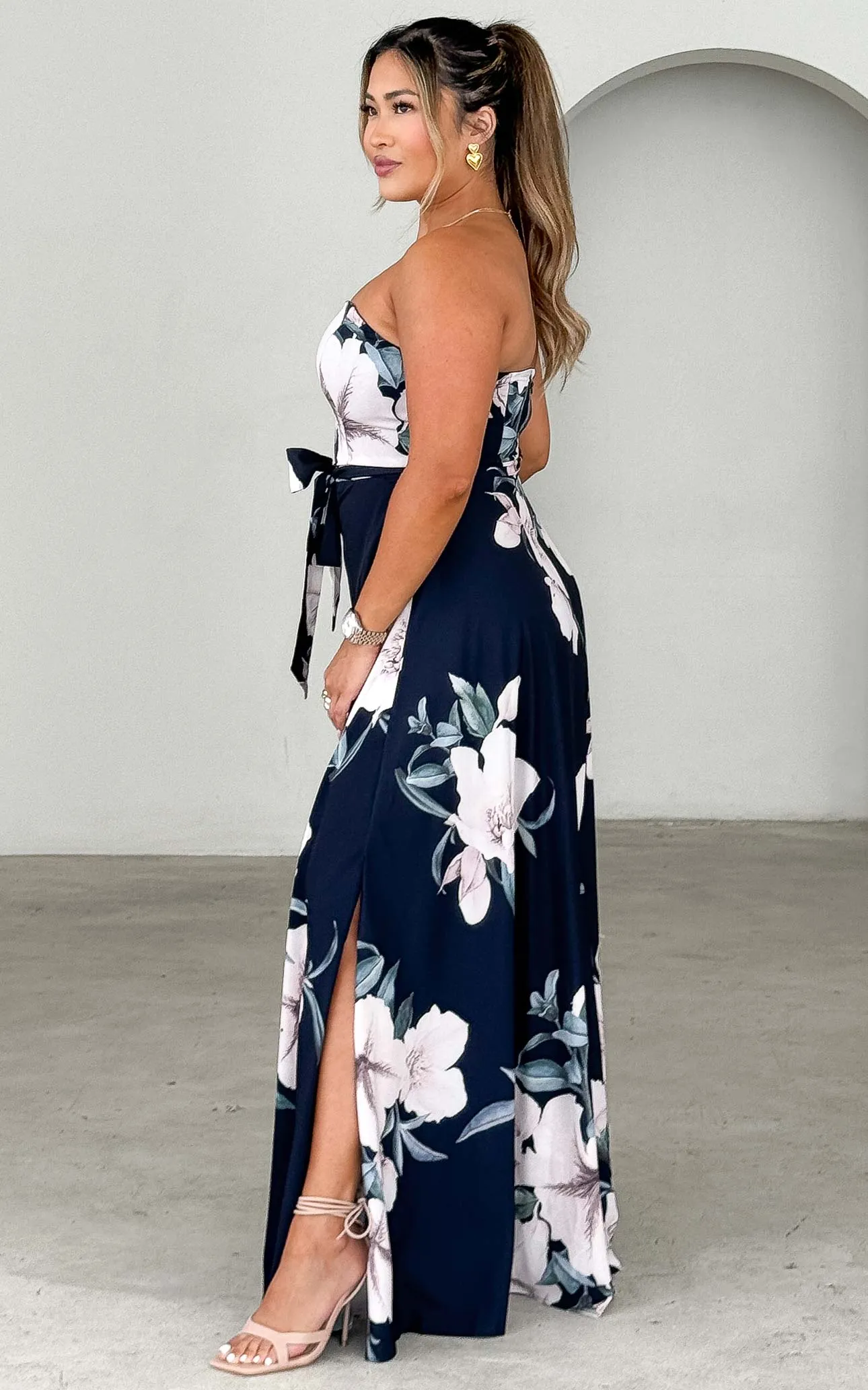 Tamra Maxi Dress - Navy Floral