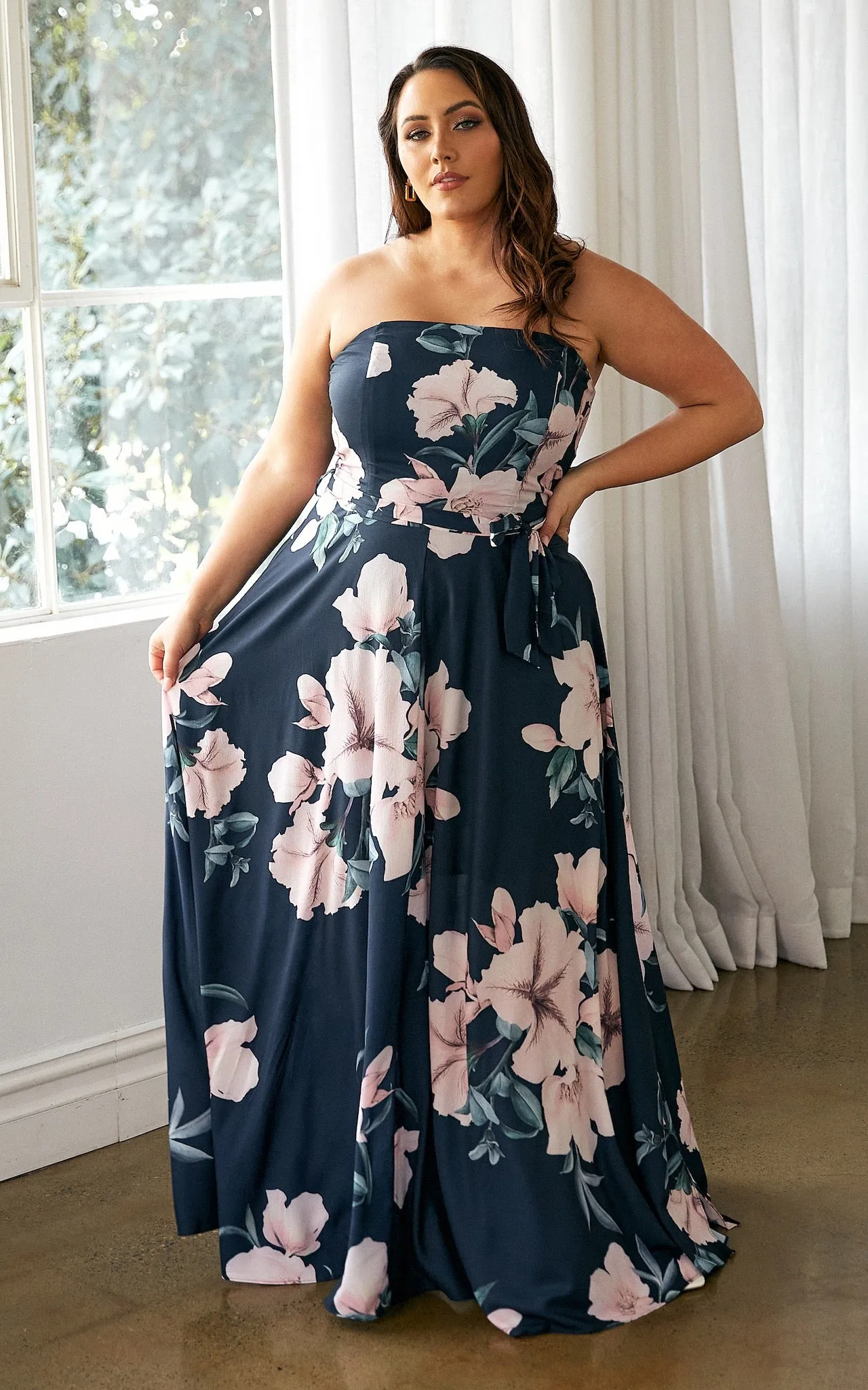 Tamra Maxi Dress - Navy Floral