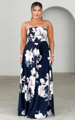 Tamra Maxi Dress - Navy Floral