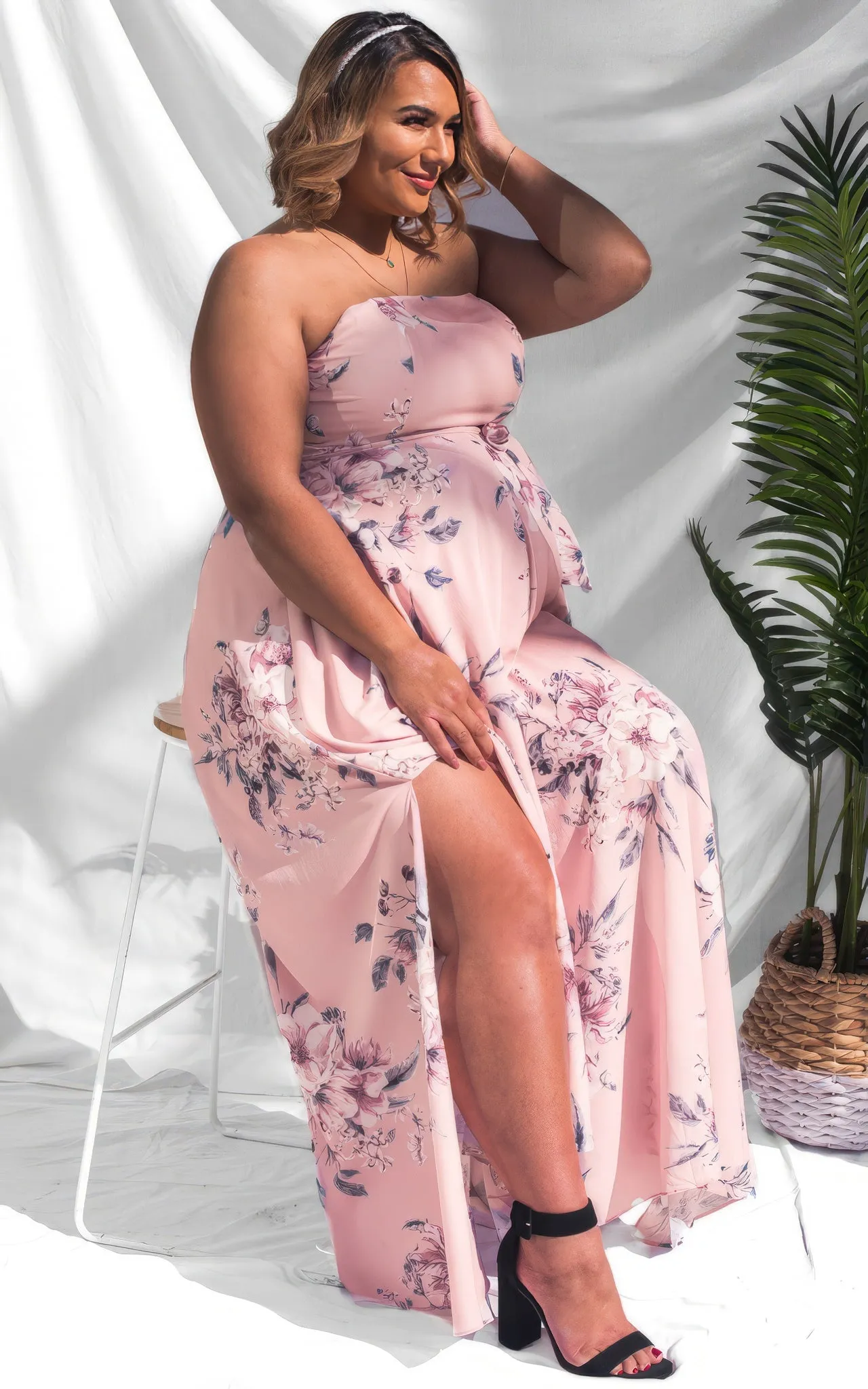 Tamra Maxi Dress - Pink Floral