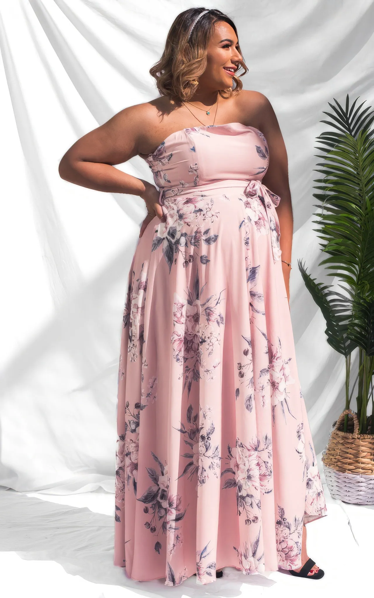 Tamra Maxi Dress - Pink Floral