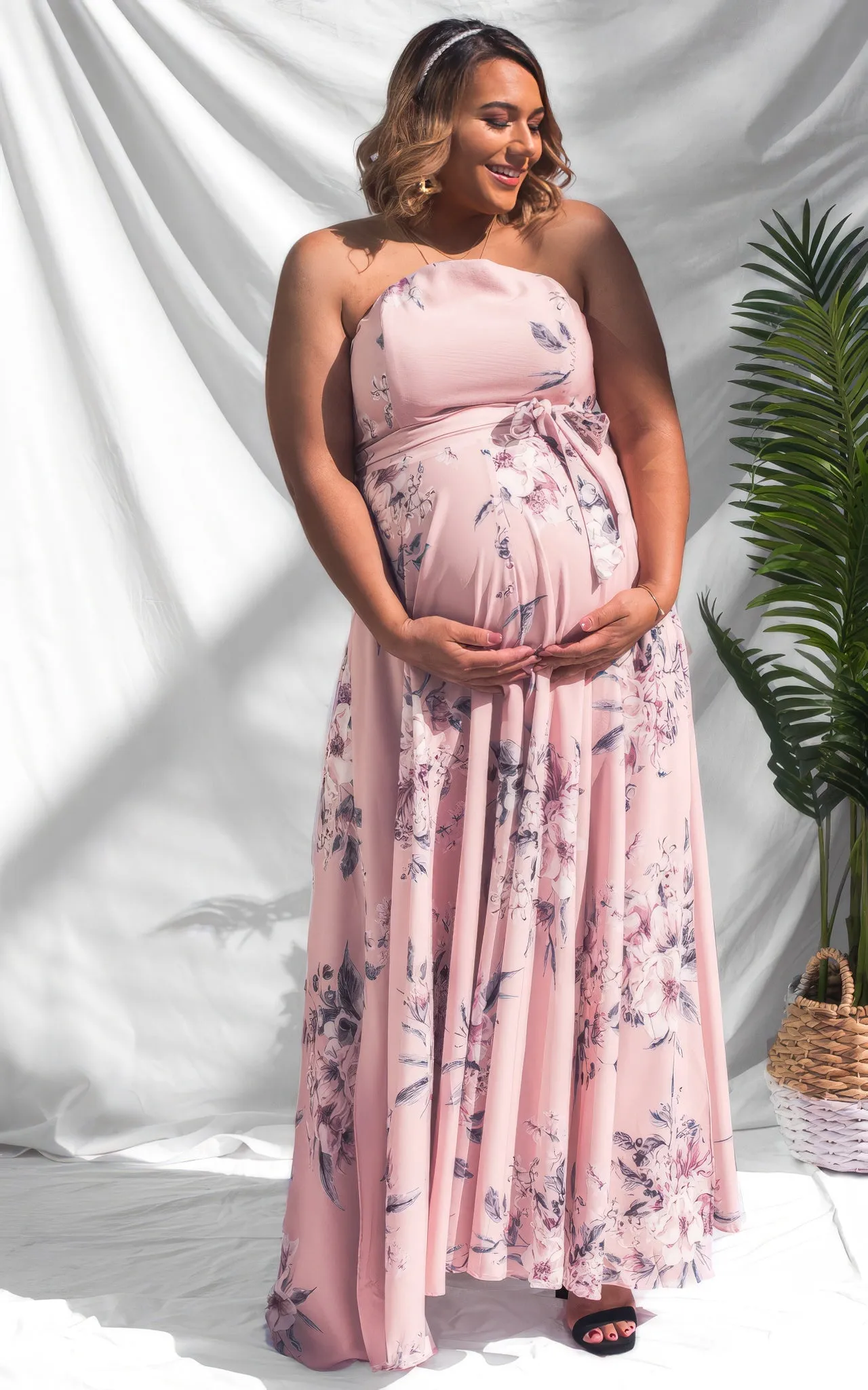 Tamra Maxi Dress - Pink Floral