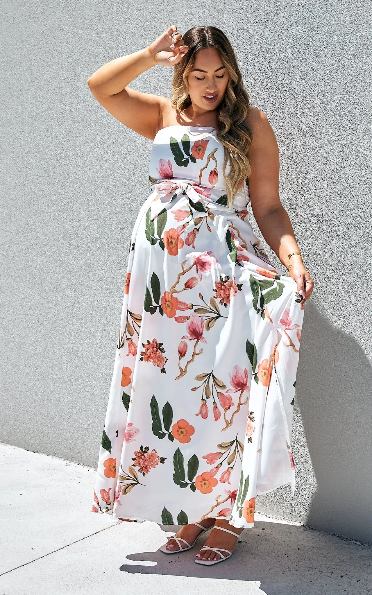 Tamra Maxi Dress - White Floral