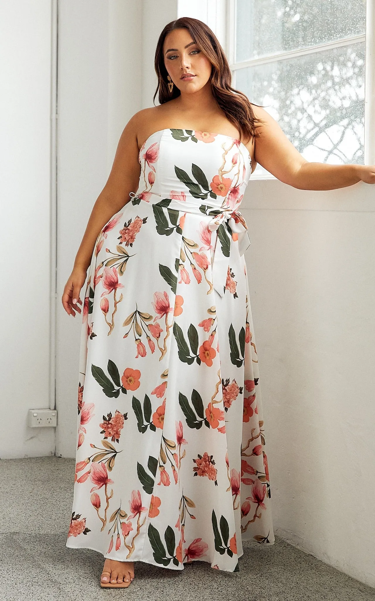 Tamra Maxi Dress - White Floral