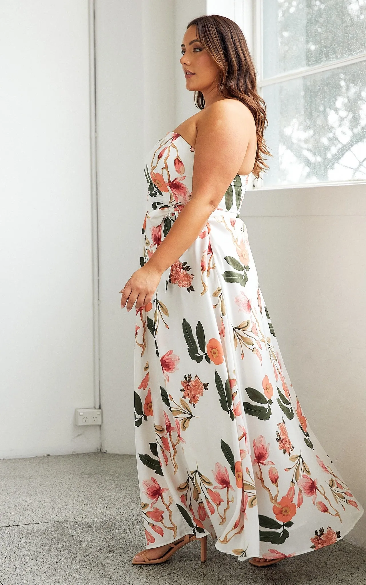 Tamra Maxi Dress - White Floral