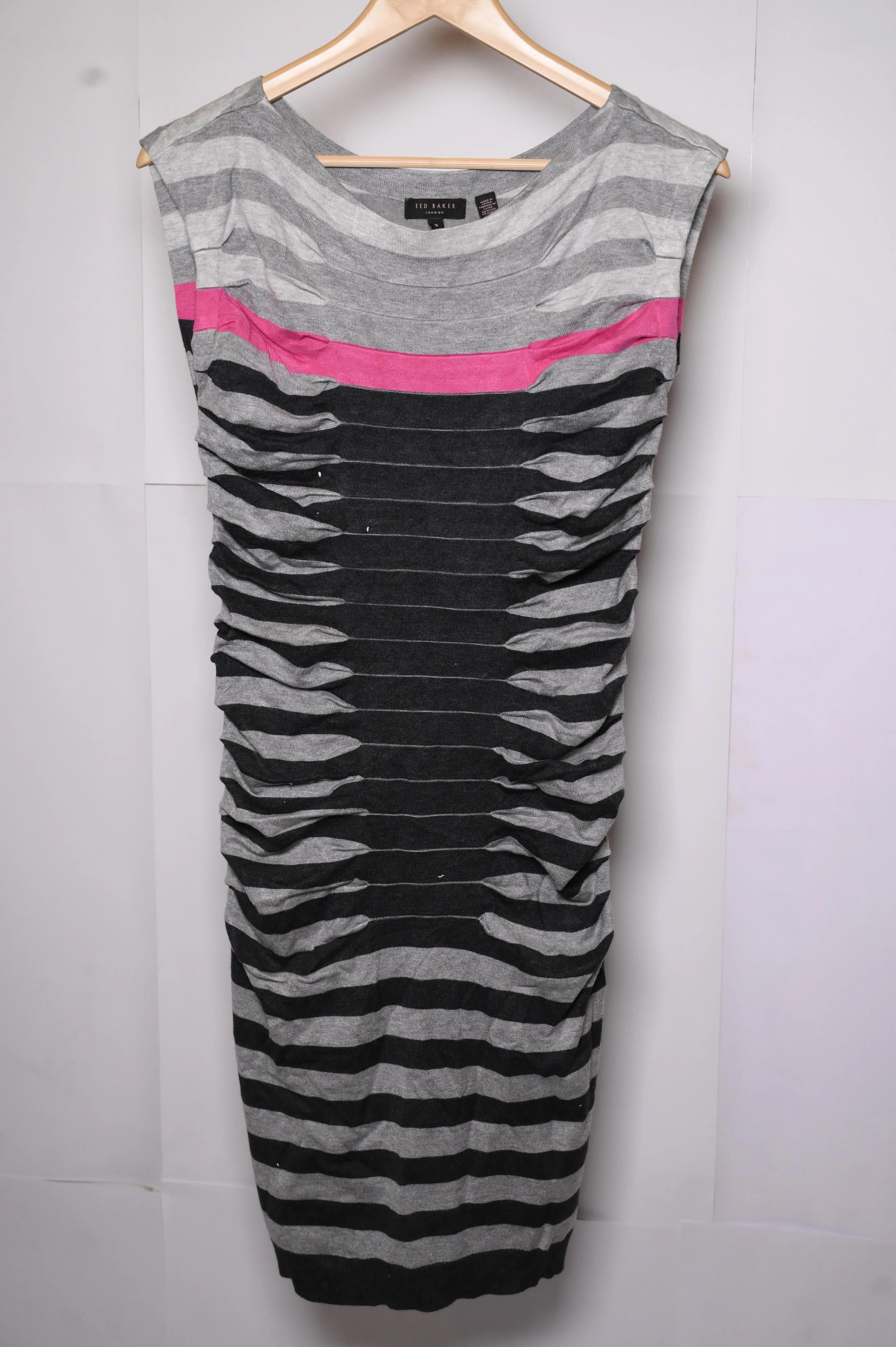 Ted Baker Grey Bodycon Dress - Small