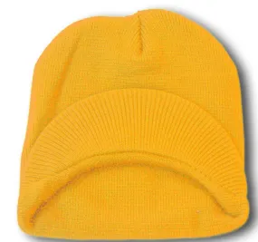 TopHeadwear Cuffless Jeep Visor Winter Beanie - Yellow