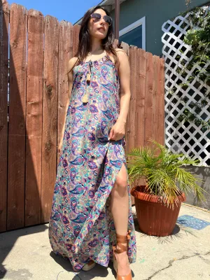 Tropical Print Maxi Dress