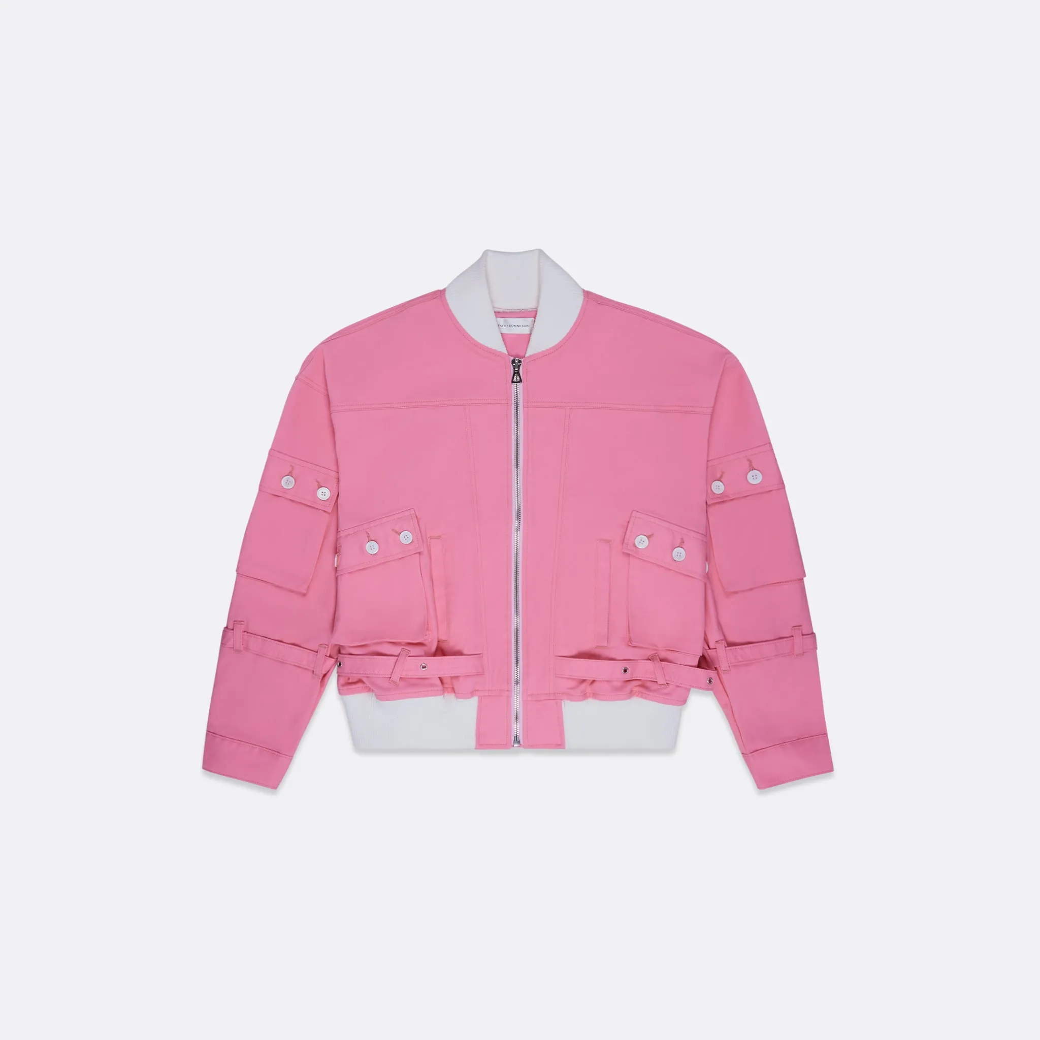 UNISEX BOMBER JACKET WITH RIBBED COLLAR