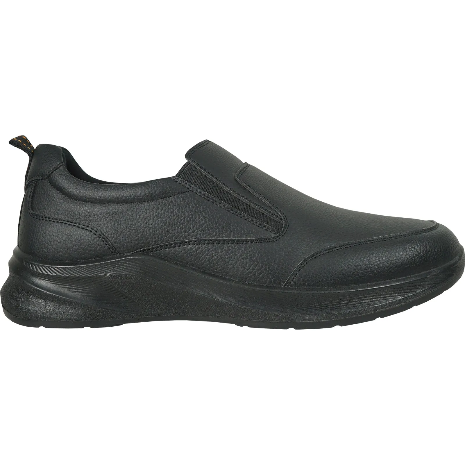 VANGELO Men Slip Resistant Shoe JIMMY-3 Black  - Wide Width Available