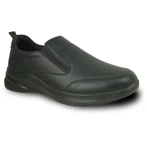 VANGELO Men Slip Resistant Shoe JIMMY-3 Black  - Wide Width Available