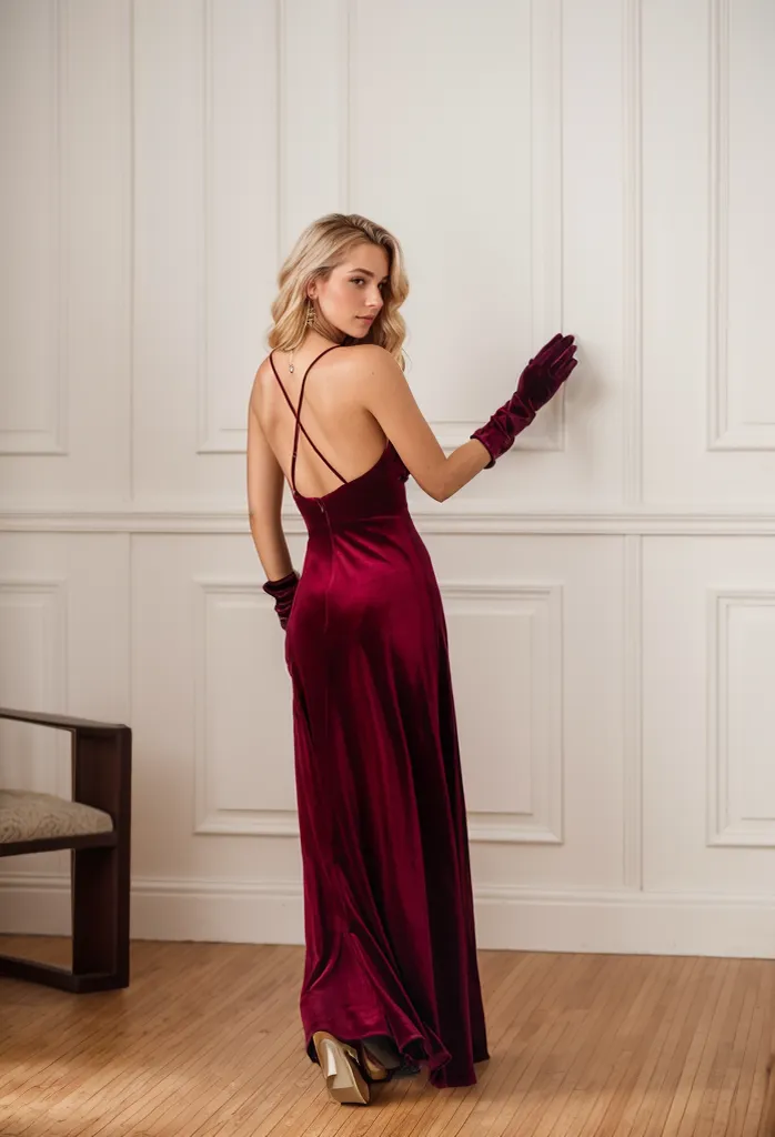 Vintage Spaghetti-straps ruched chest crisscross back A-line velvet prom dress