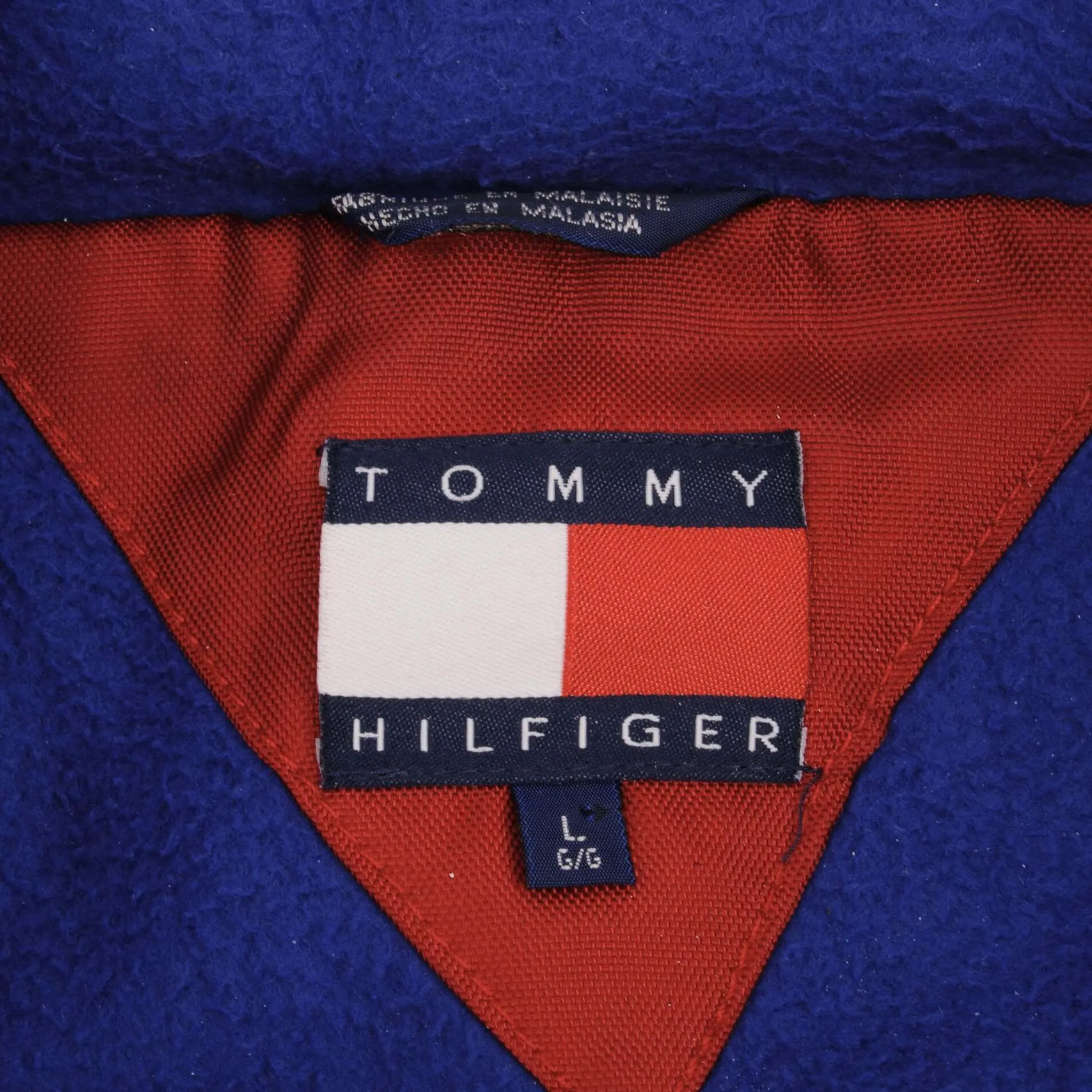 VINTAGE TOMMY HILFIGER RED RAIN JACKET 1990S SIZE LARGE