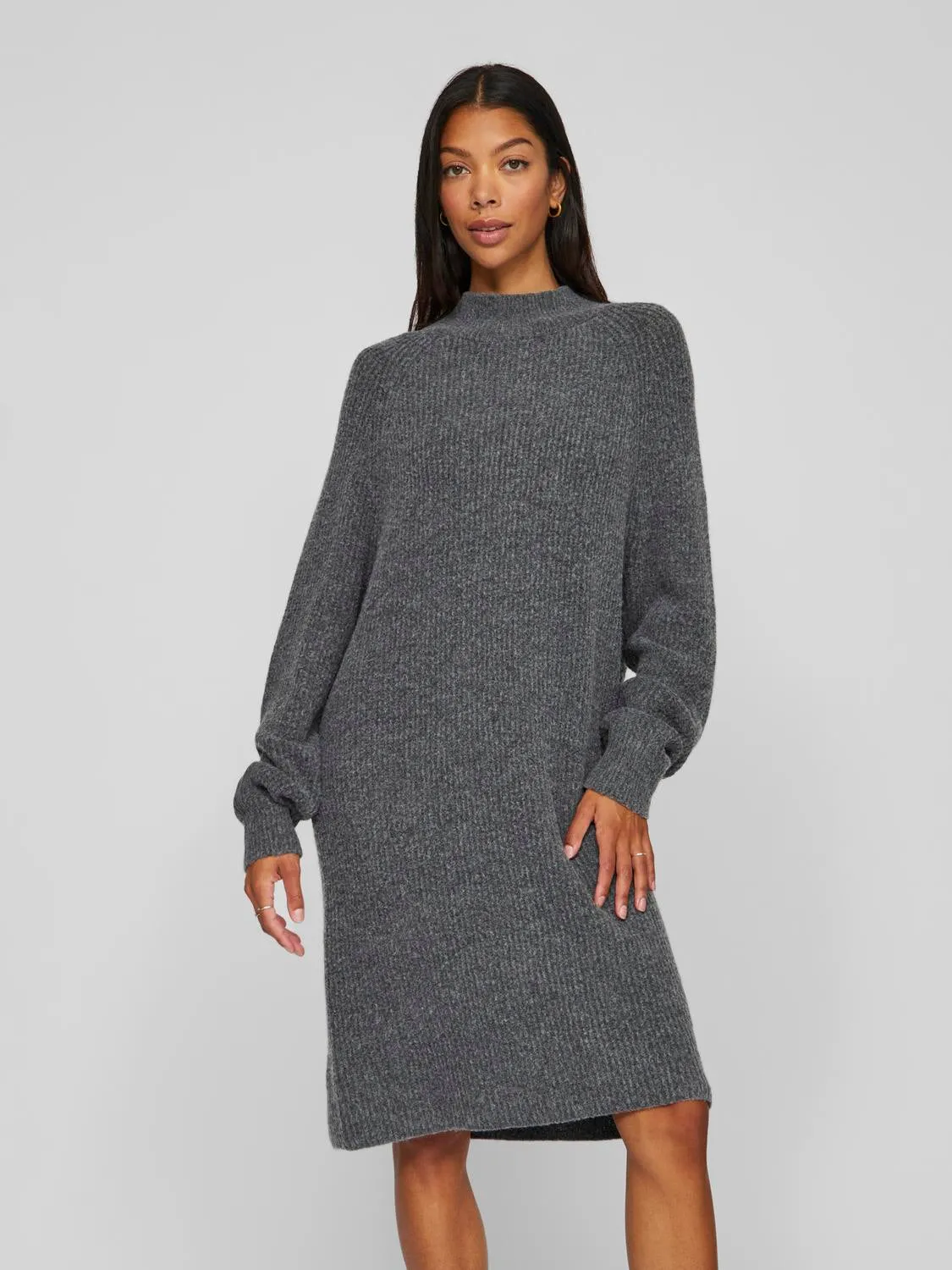 VITYSLA Short Dress - Dark Grey Melange