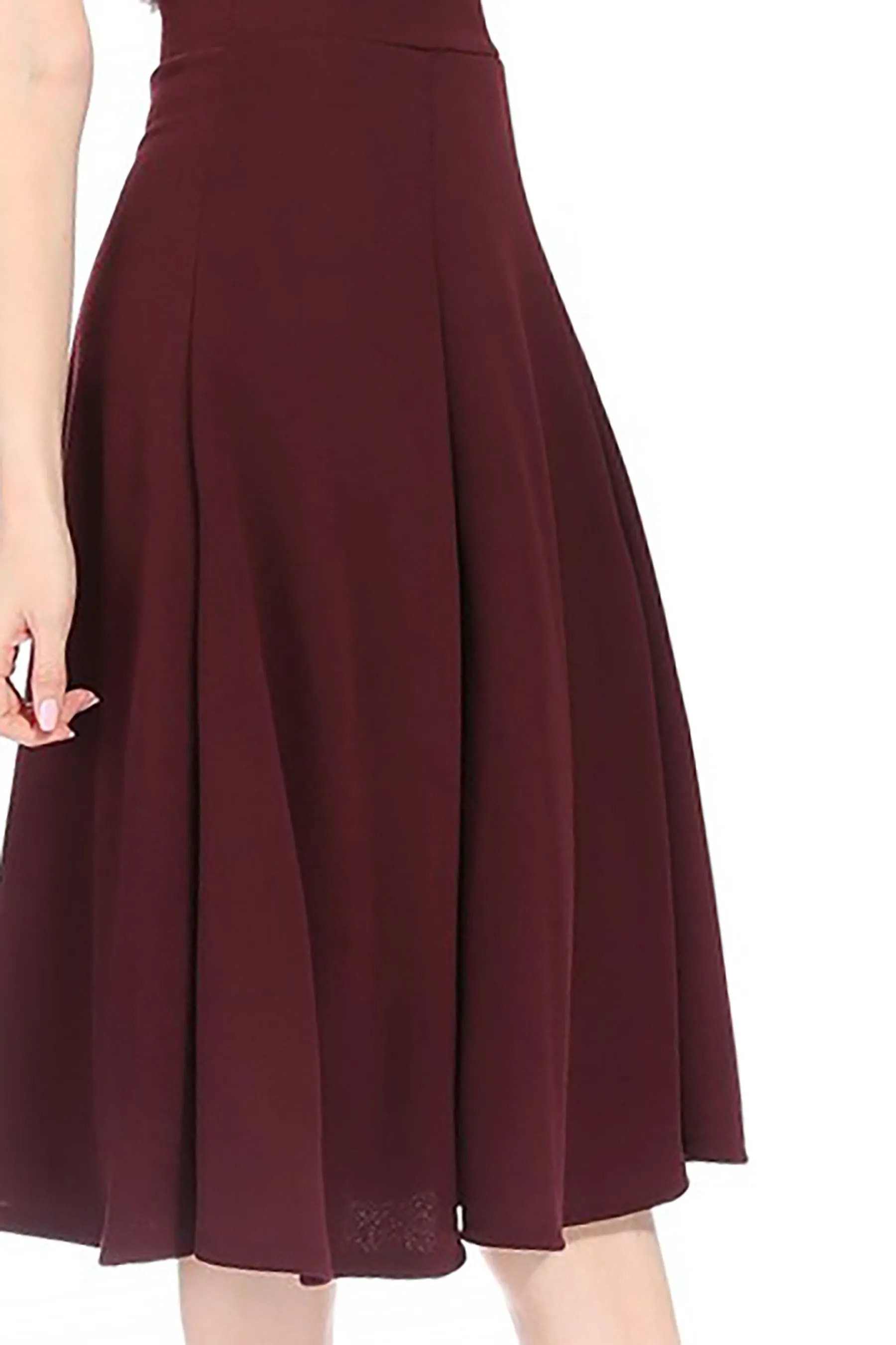 Women's Solid Flared Lightweight Elastic Long Midi A-Line Skirt  Comfortable and Stylish